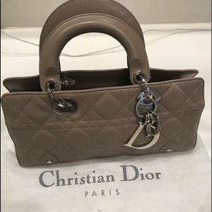 Christian Dior/Lady Dior Mini Purse Beige